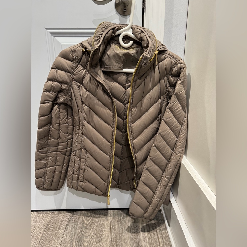 Michael Kors Taupe Puffer Jacket